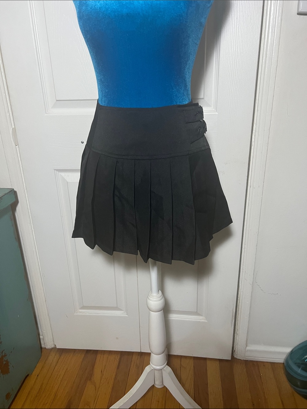 Banned Alternative Black Pleated Mini Skirt Women’s Medium